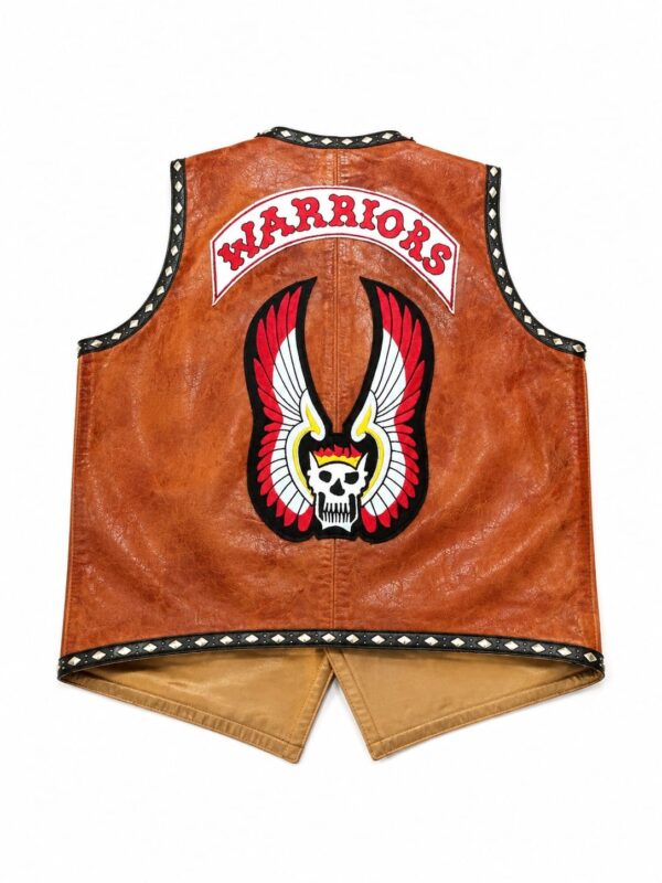 warrior ten brown Leather vest